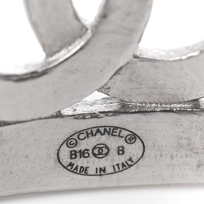 Chanel Metal Logo CC Cuff Silver 4 of 4