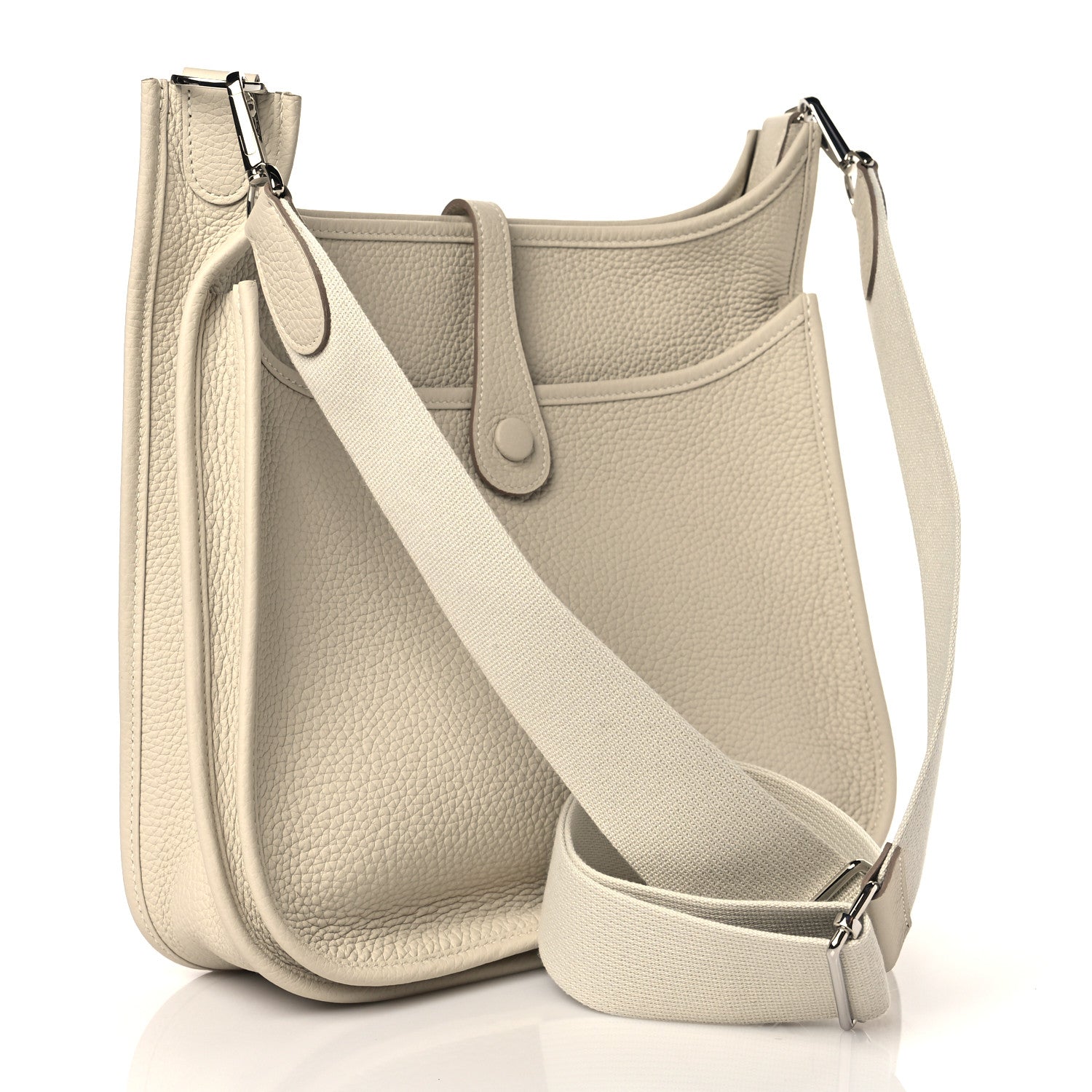 Hermes Taurillon Clemence Evelyne III PM Craie 3 of 11