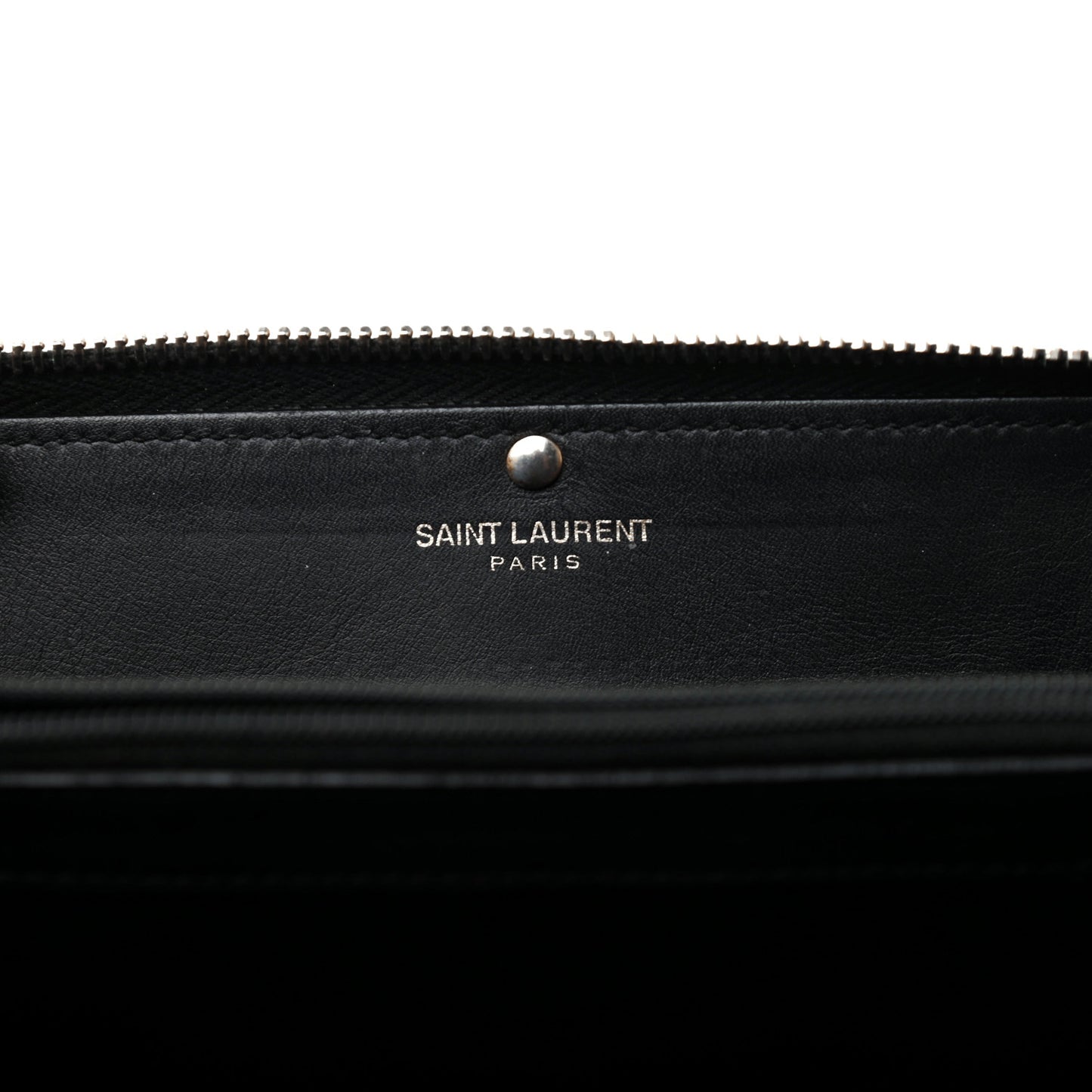 Calfskin Classic Y Ligne Zip Around Wallet Black