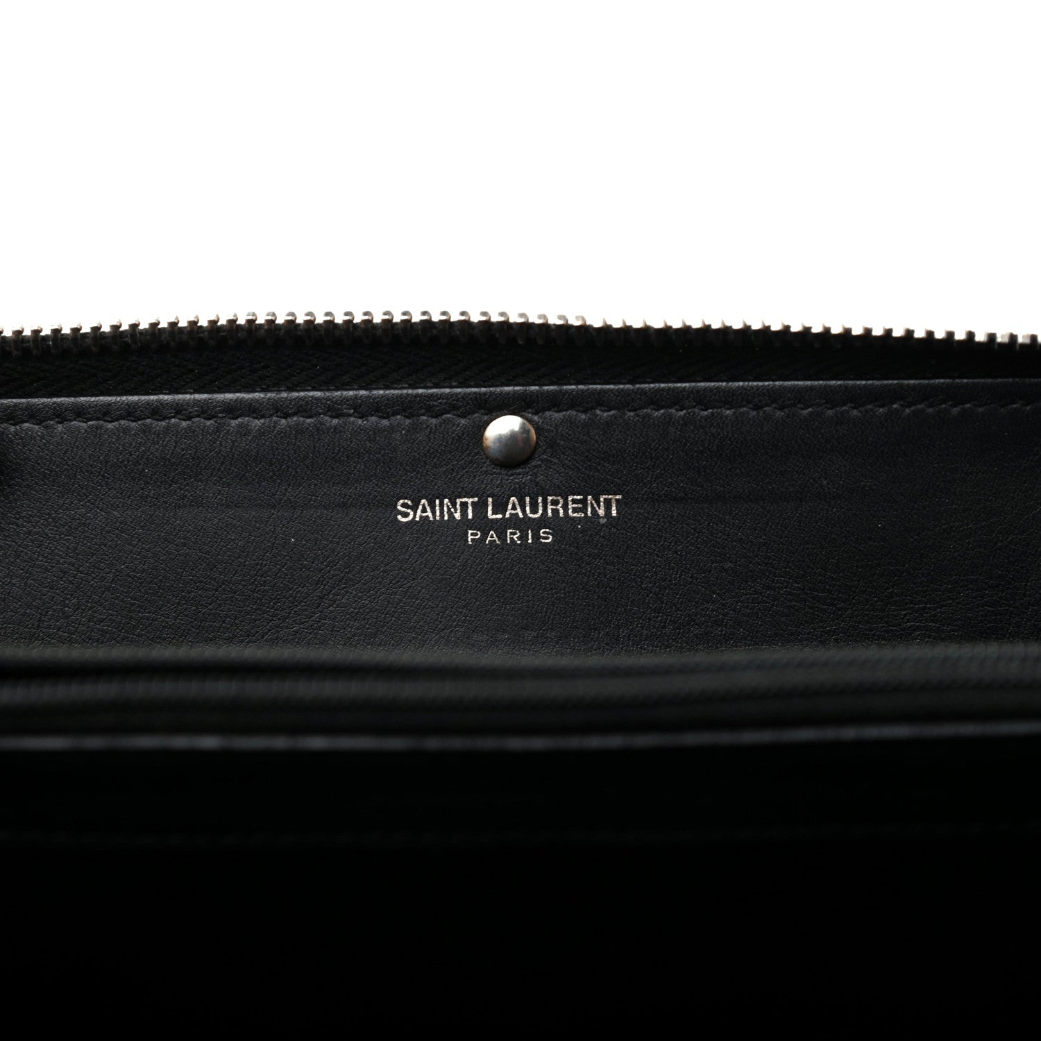 Saint Laurent Calfskin Classic Y Ligne Zip Around Wallet Black 6 of 9