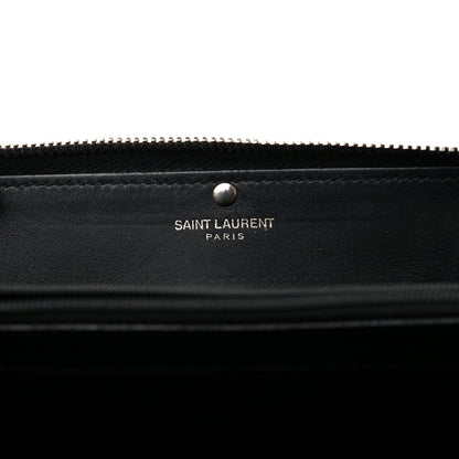 Saint Laurent Calfskin Classic Y Ligne Zip Around Wallet Black 6 of 9