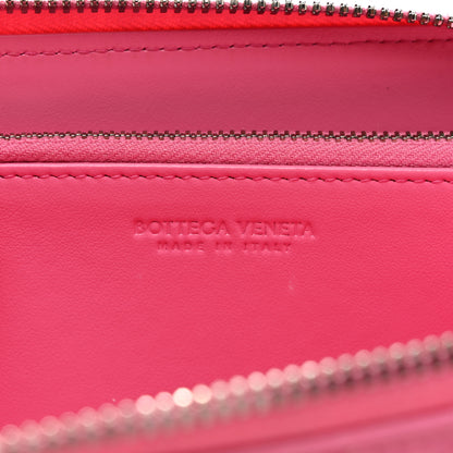 Bottega Veneta Nappa Intrecciato Zip Around Wallet Rosa Shock 6 of 9