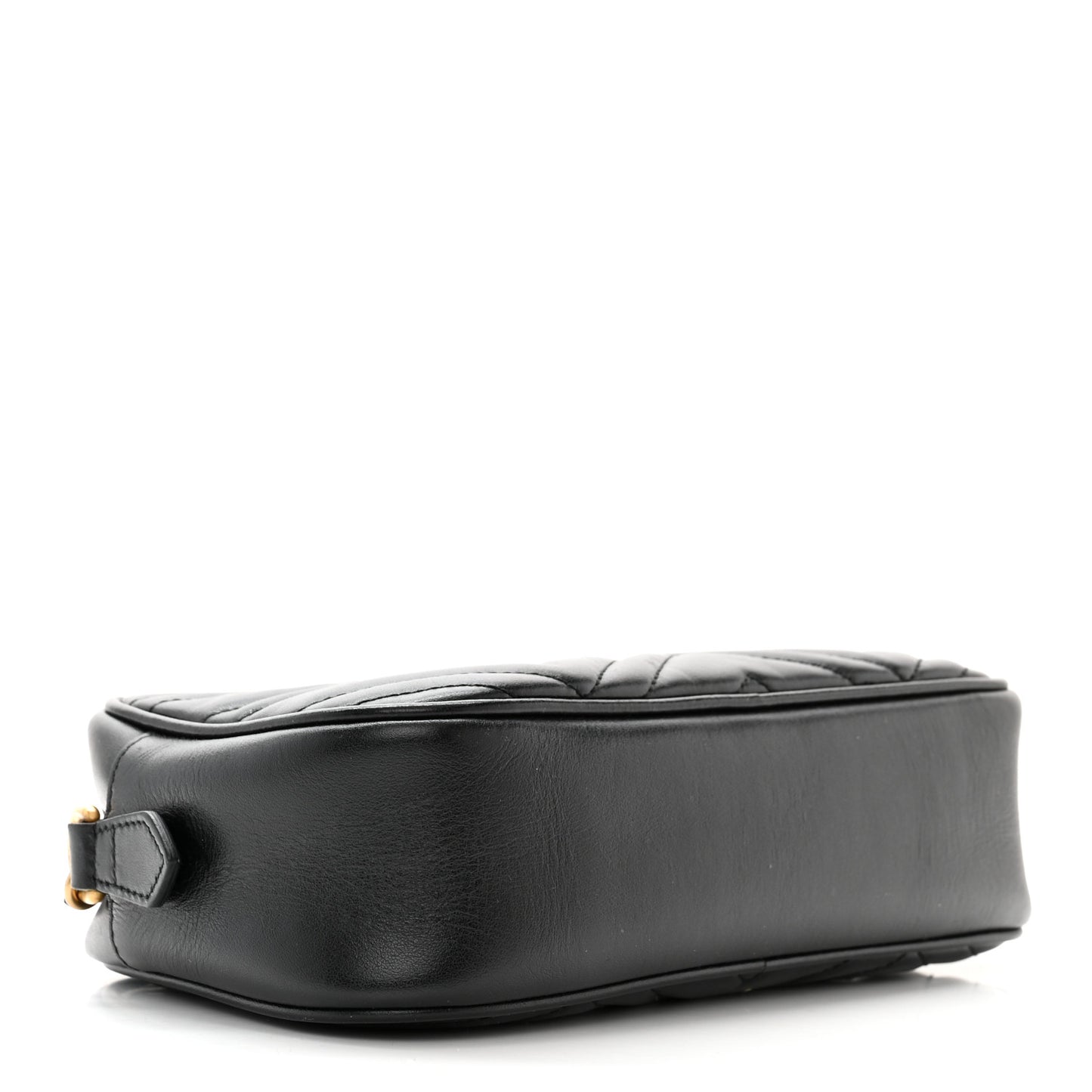 Calfskin Matelasse Small GG Marmont Chain Shoulder Bag Black