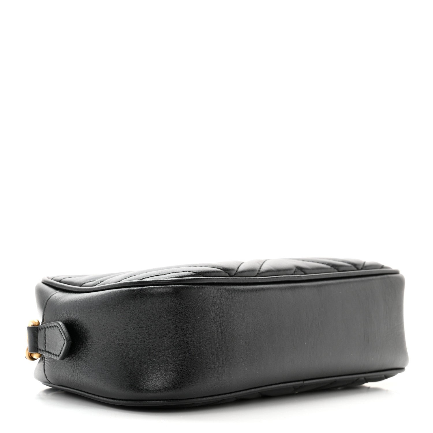 Gucci Calfskin Matelasse Small GG Marmont Chain Shoulder Bag Black 4 of 11