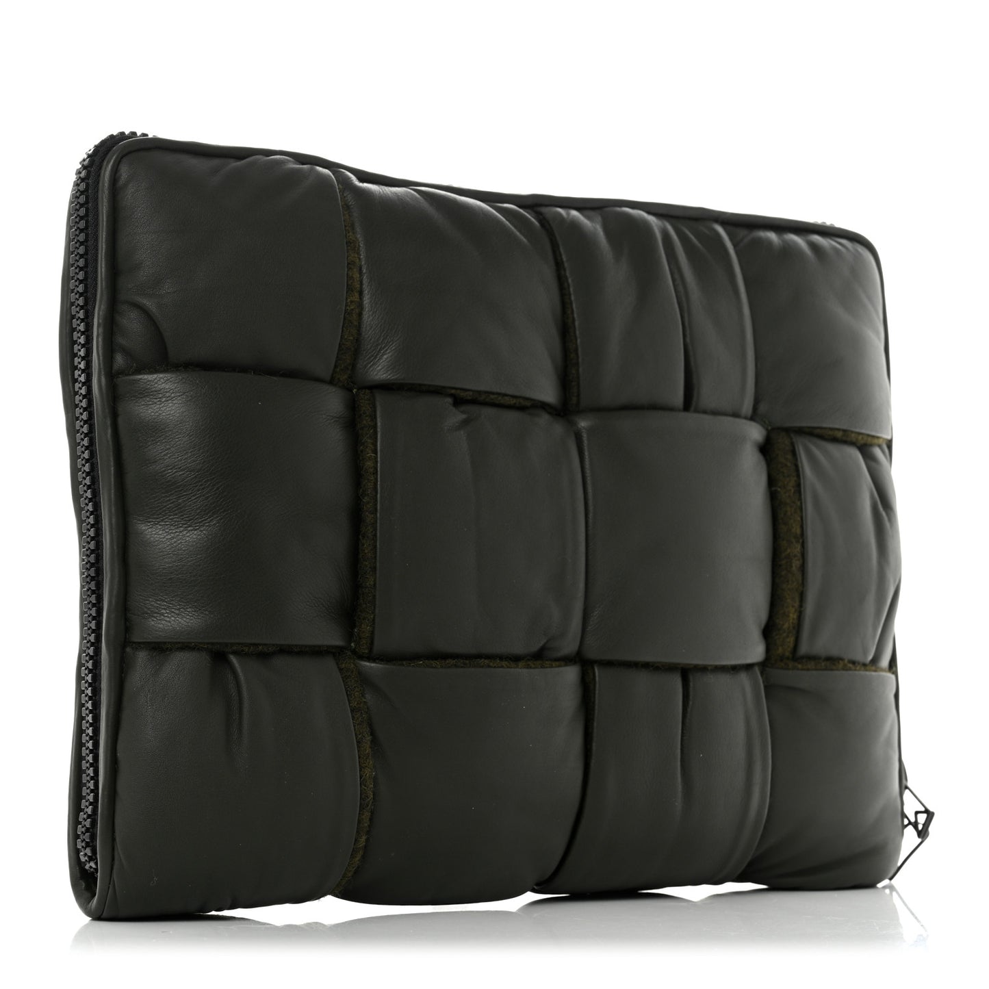 Calfskin Maxi Intrecciato Puffy Laptop Pouch Camping