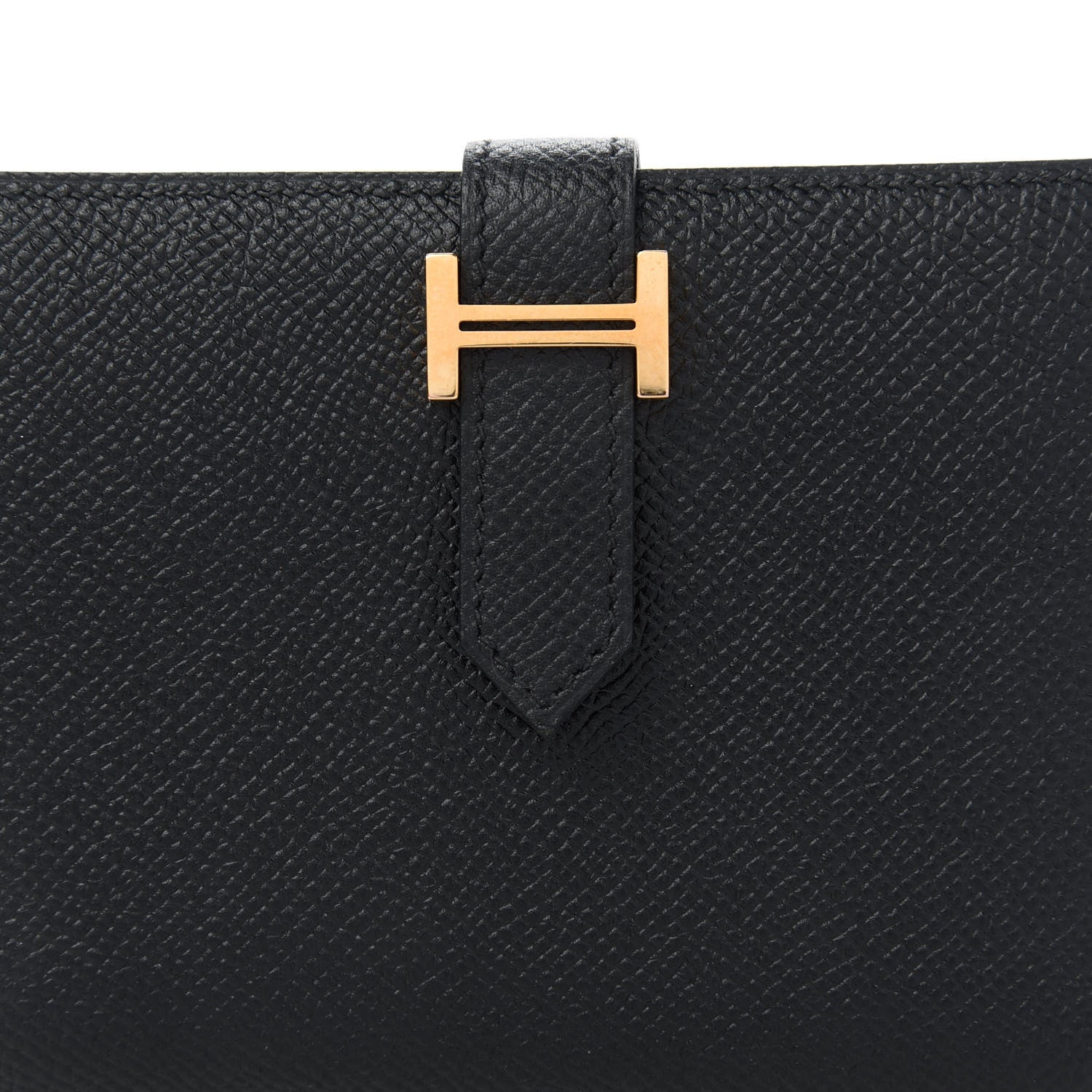 Hermes Epsom Bearn Compact Wallet Black 9 of 10