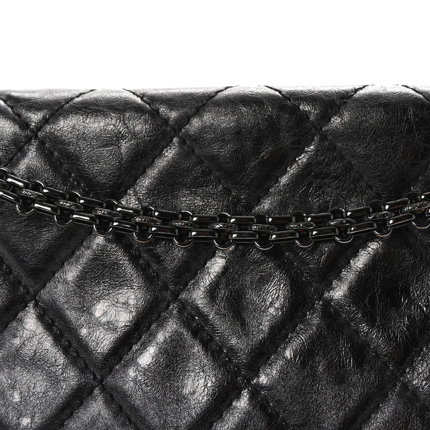 Chanel Metallic Aged Calfskin Quilted 2.55 Reissue 227 Flap So Black 8 of 10