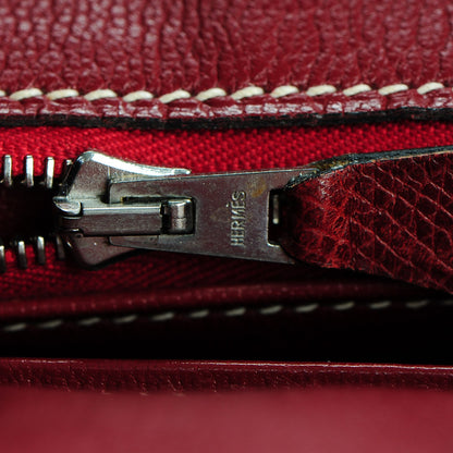 Hermes Veau Lisse Birkin 30 Rouge H 15 of 26
