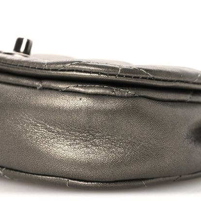Chanel Metallic Calfskin Quilted Mini Coco Mail Clutch Ruthenium 10 of 12