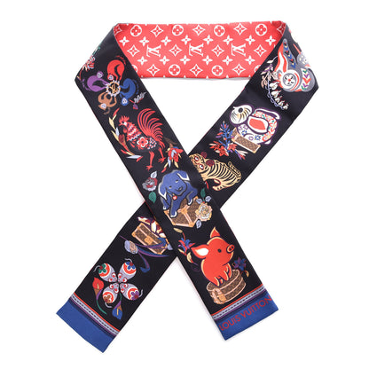 Louis Vuitton Silk Monogram Superstition Bandeau Black 1 of 5