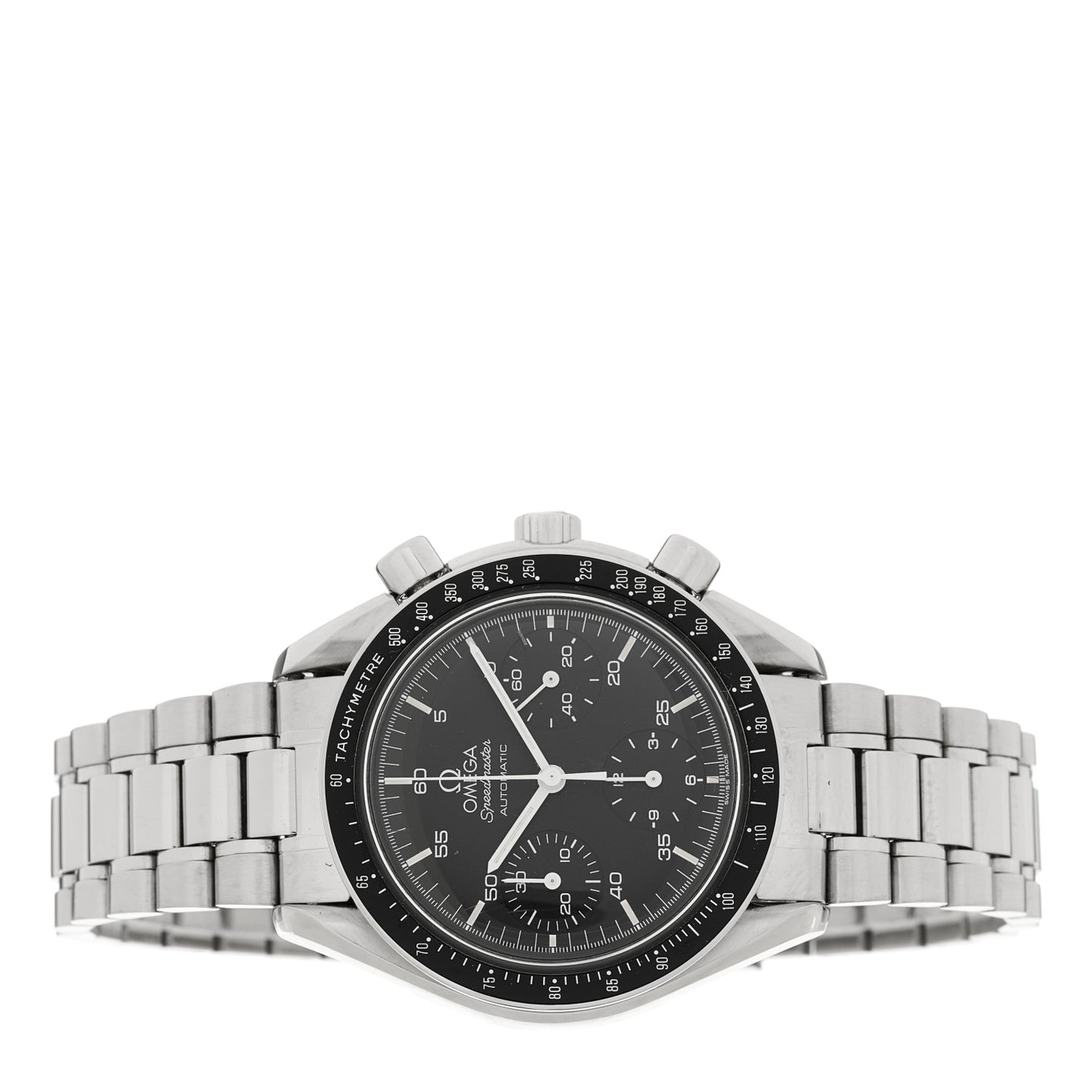 Stainless Steel 39mm Speedmaster Chronograph Automatic Watch Black 3510.50.00