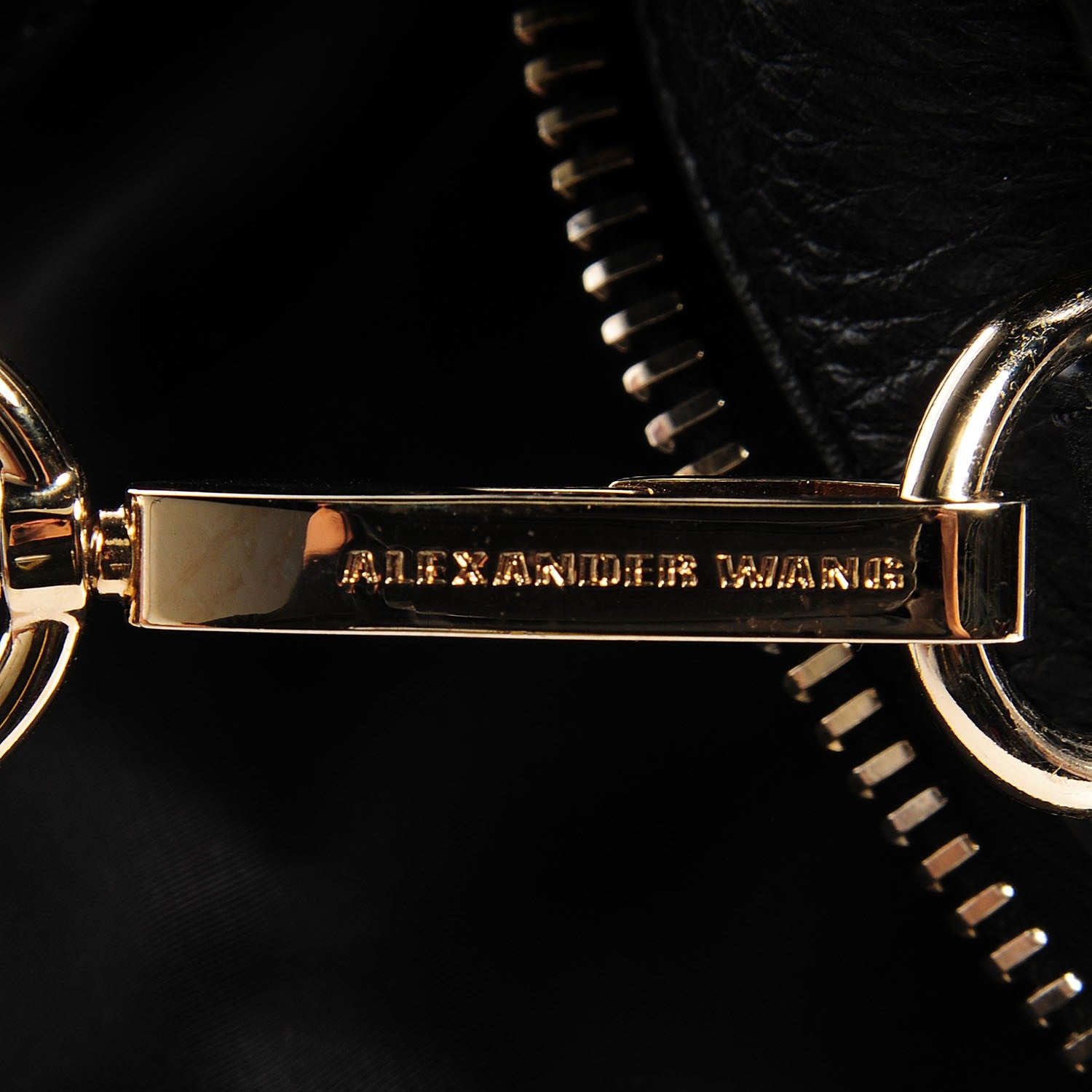 Alexander Wang Pebbled Lambskin Rockie Black w Pale Gold Hardware 7 of 8