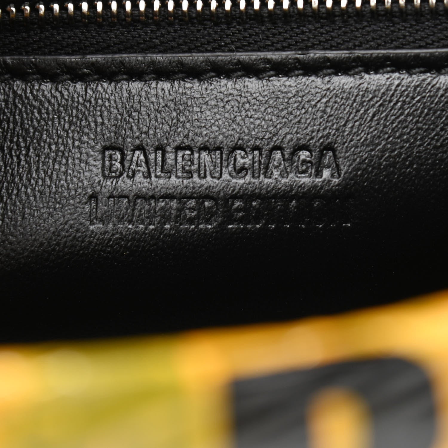 Balenciaga Box Calfskin Tape Small Hourglass Top Handle Bag Yellow Black 6 of 9