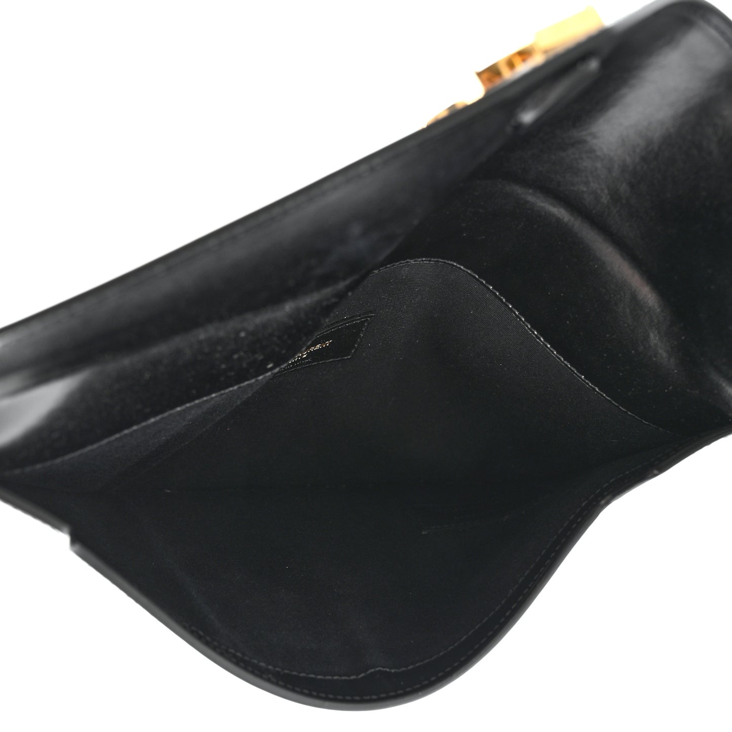 Smooth Shiny Calfskin Monogram Uptown Pouch Black