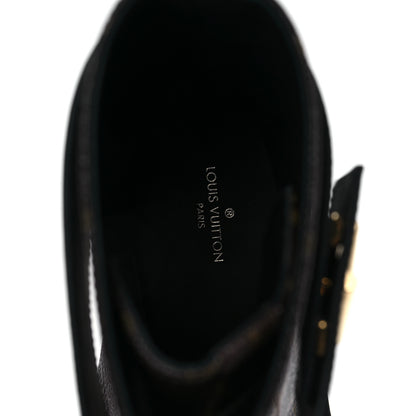 Louis Vuitton Calfskin Monogram Wonderland Flat Ranger Boots 39.5 Black 8 of 8