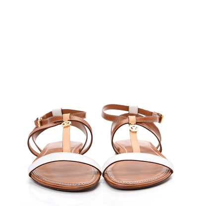 Louis Vuitton Calfskin Farenheit Flat Sandals 37 Ecru 2 of 7