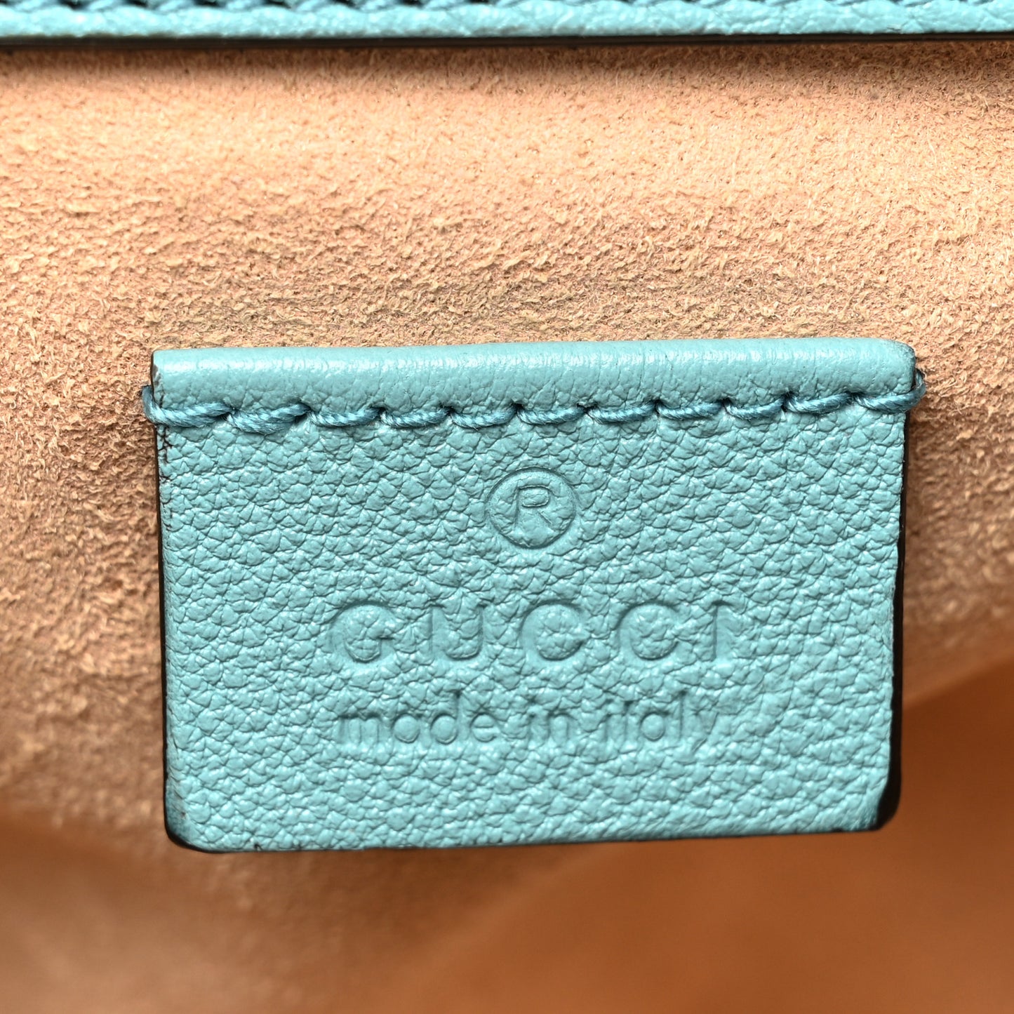 Wonka Grain Calfskin Mini Diana Tote Bag Dusty Azure Orange Fluo