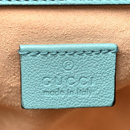 Gucci Wonka Grain Calfskin Mini Diana Tote Bag Dusty Azure Orange Fluo 6 of 12