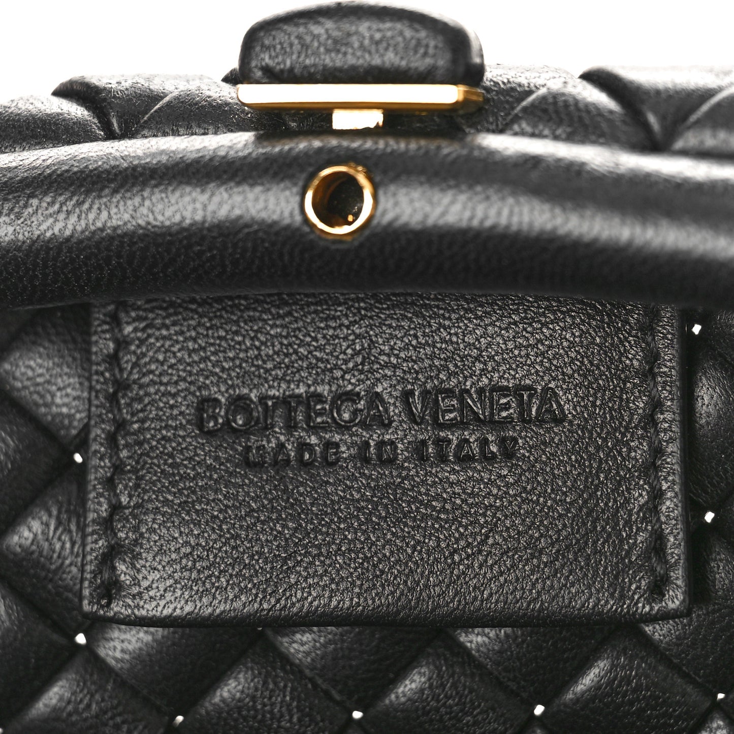 Nappa Intrecciato Medium Padded The Handle Tote Black