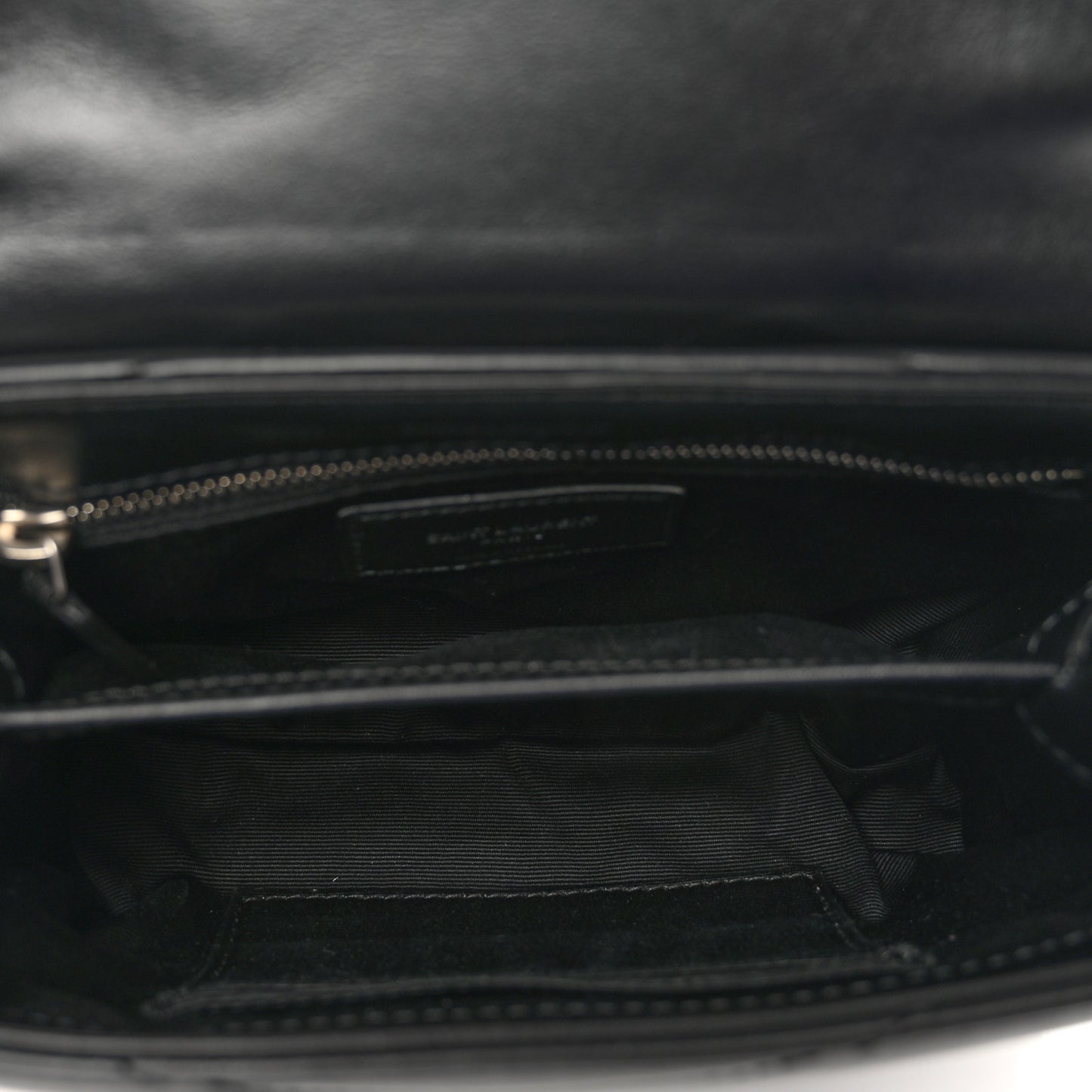Calfskin Y Quilted Monogram Toy Loulou Crossbody Bag Black