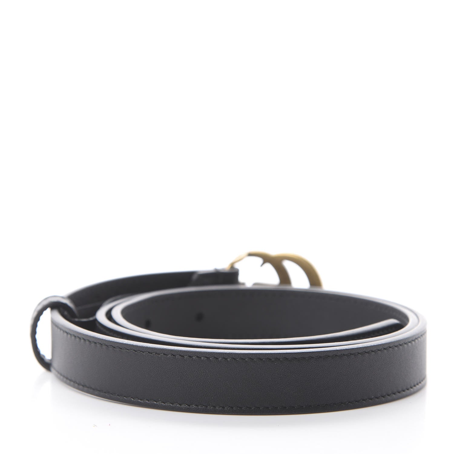 Gucci Calfskin Double G 20mm Belt 80 32 Black 2 of 5