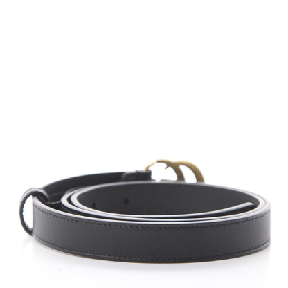 Gucci Calfskin Double G 20mm Belt 80 32 Black 2 of 5