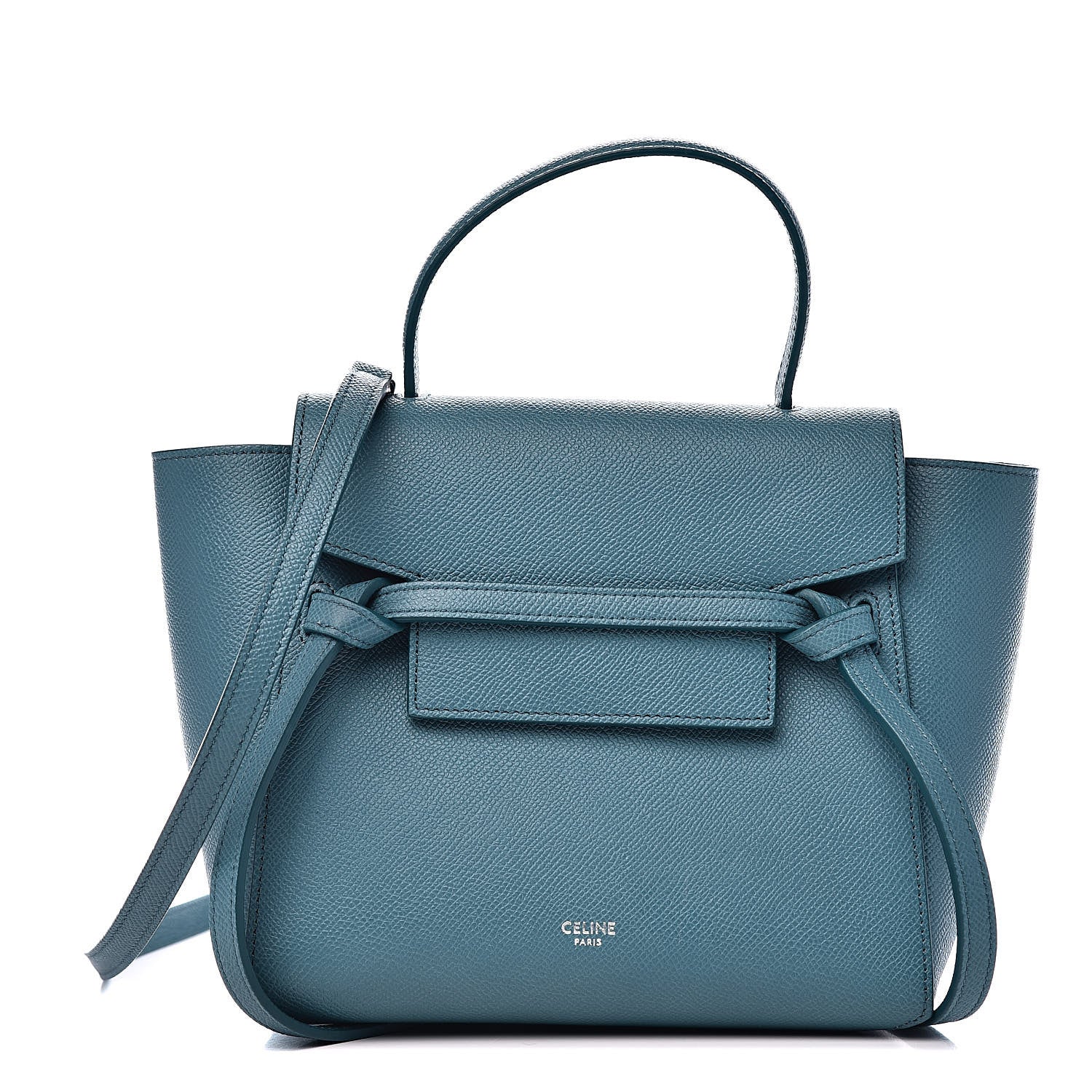 Celine Grained Calfskin Nano Belt Bag Slate Blue 1 of 9