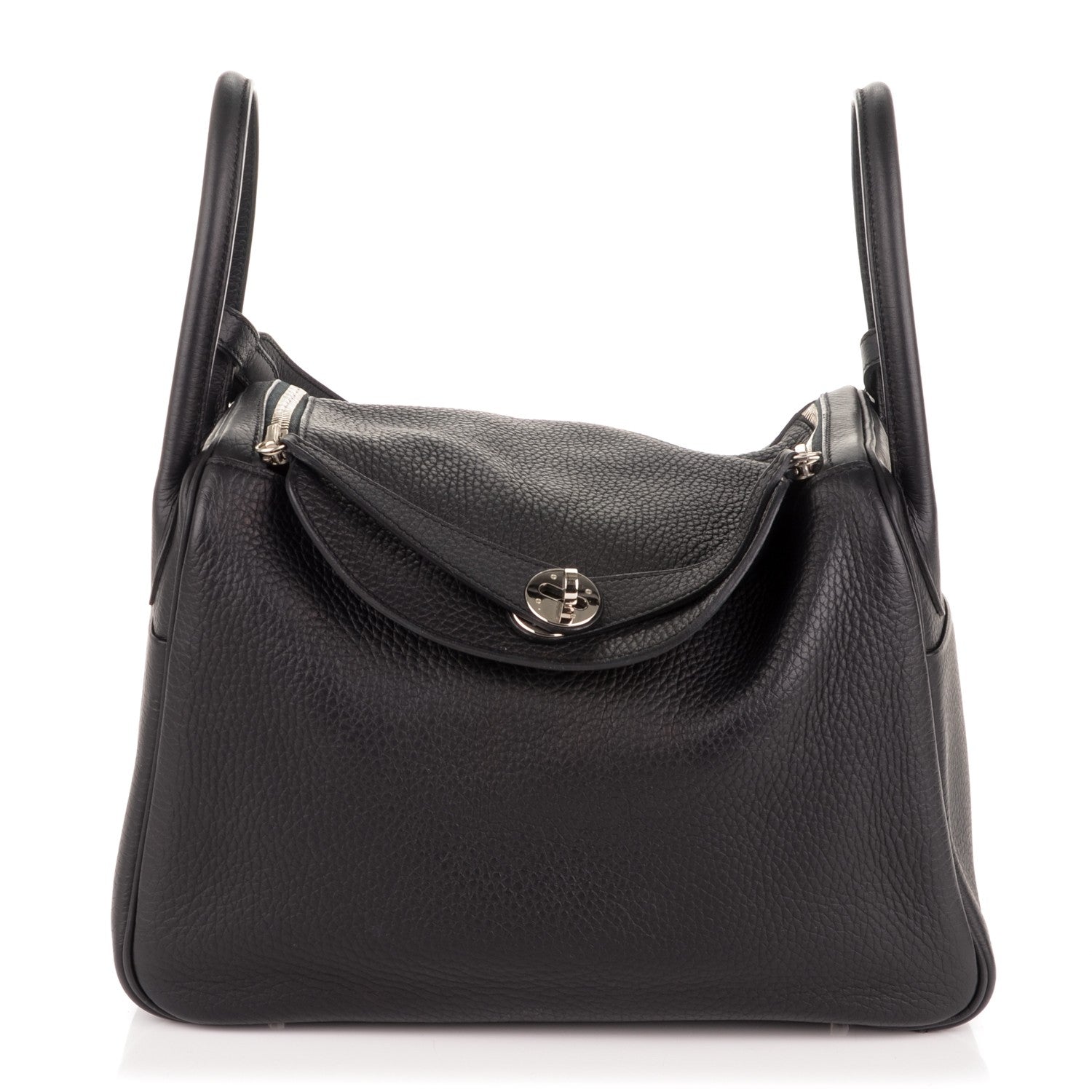 Hermes Taurillon Clemence Lindy 30 Black 1 of 22