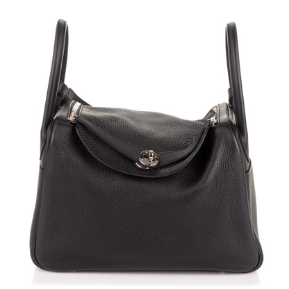 Hermes Taurillon Clemence Lindy 30 Black 1 of 22