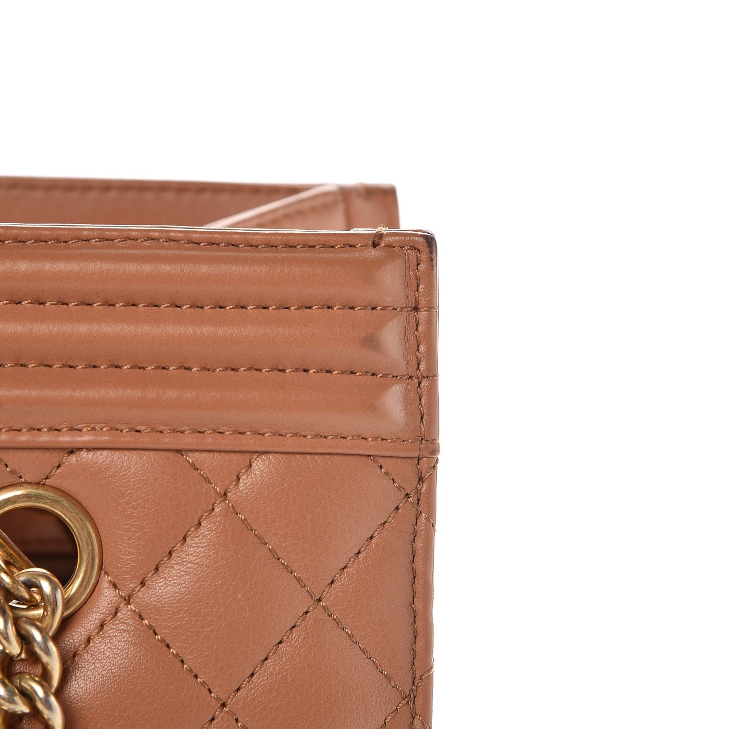 Chanel Calfskin Quilted Large Boy Tote Camel 8 of 14
