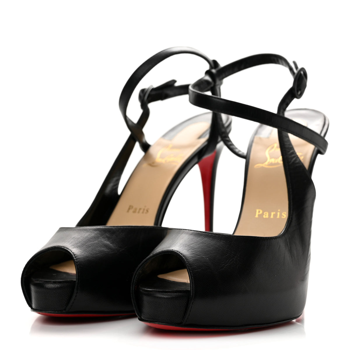 Christian Louboutin Kid Jenlove Alta 120 Pumps 39 Black 4 of 11