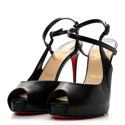 Christian Louboutin Kid Jenlove Alta 120 Pumps 39 Black 4 of 11