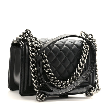 Chanel Lambskin Quilted Small Boy Flap Black 3 of 9