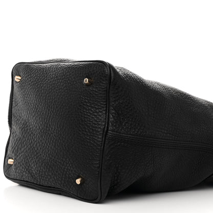 Burberry Grainy Calfskin Medium Check Ashby Hobo Black 10 of 18