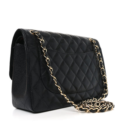 Chanel Caviar Quilted Jumbo Double Flap Black 3 of 11