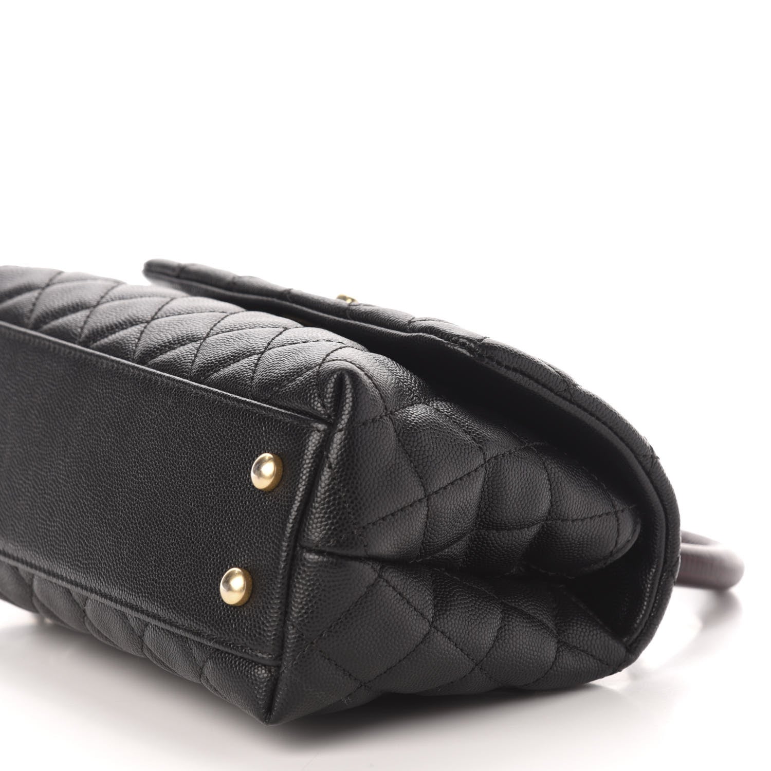 Chanel Caviar Lizard Embossed Quilted Mini Coco Handle Flap Black 9 of 10