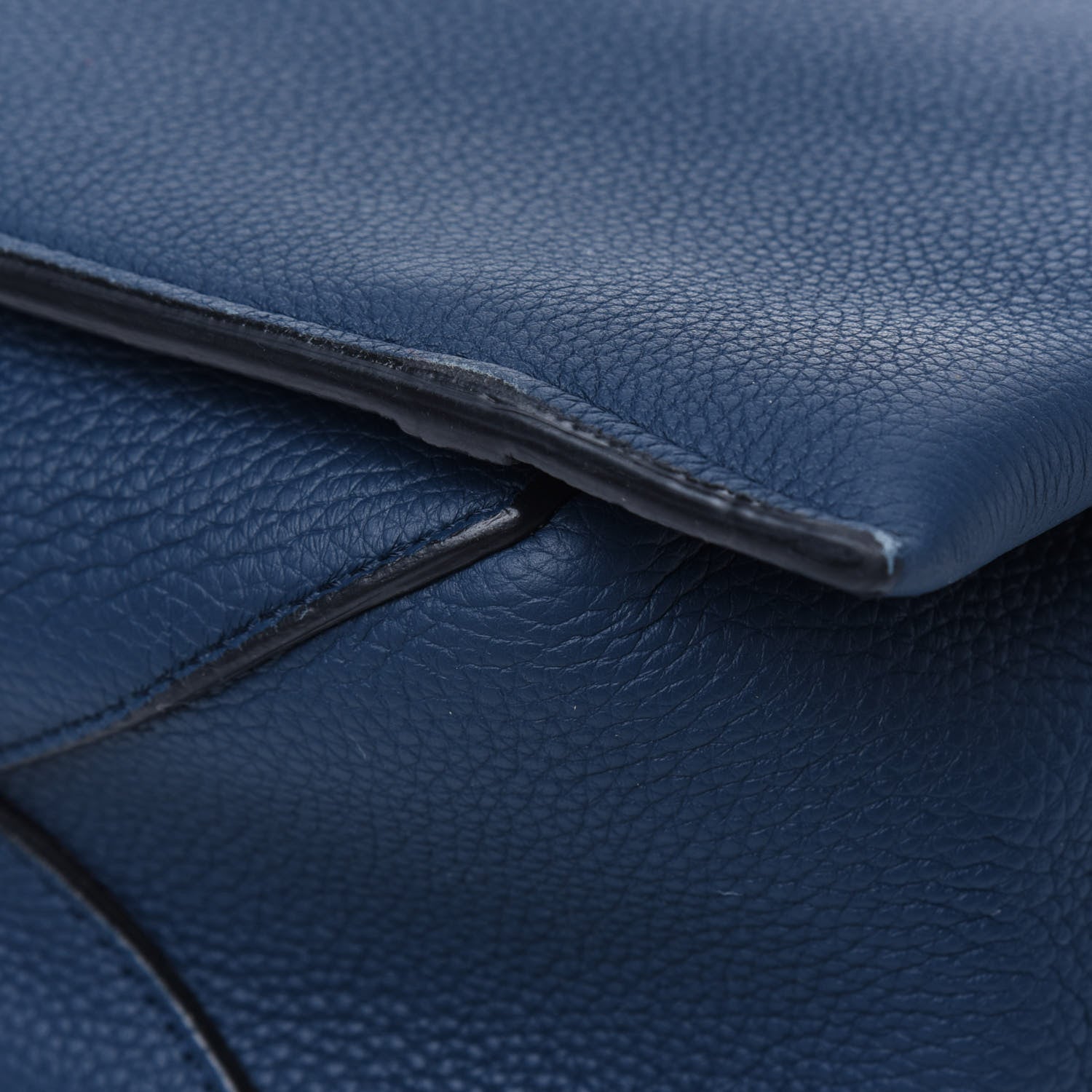 Celine Baby Grained Calfskin Medium Tri-Fold Bag Steel Blue 12 of 21