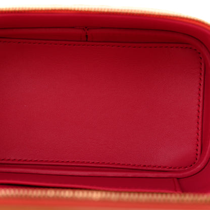 Bulgari Calfskin Rattan Serpenti Forever Top Handle Vanity Orange 5 of 13