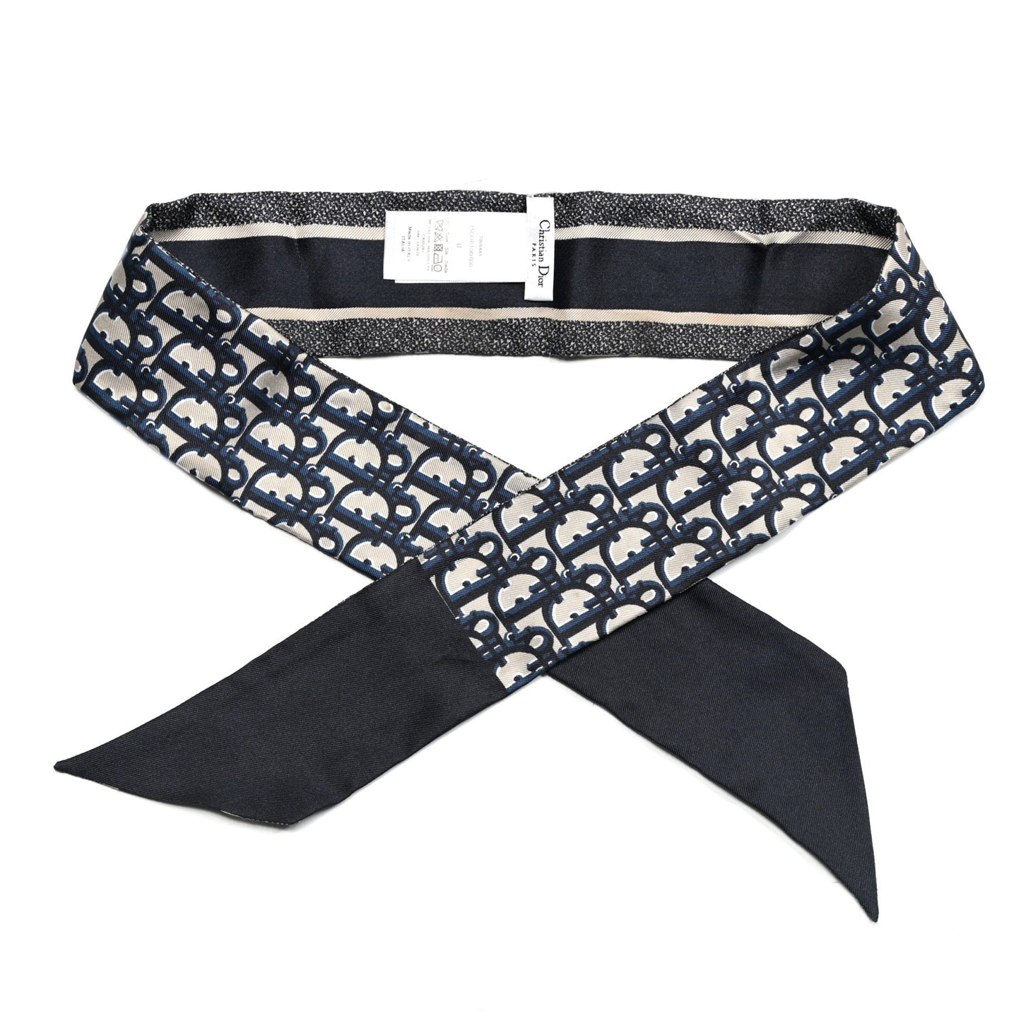 Silk Oblique Mitzah Scarf Blue