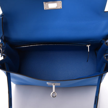 Hermes Evercolor Kelly Retourne 28 Bleu Hydra 7 of 10