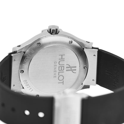 Hublot Stainless Steel Rubber 42mm Classic Fusion Quartz Watch Black B1905.1 4 of 5