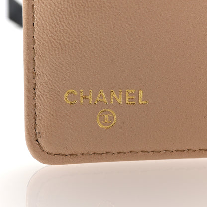 Chanel Lambskin Camellia Embossed Yen Wallet Black 6 of 9