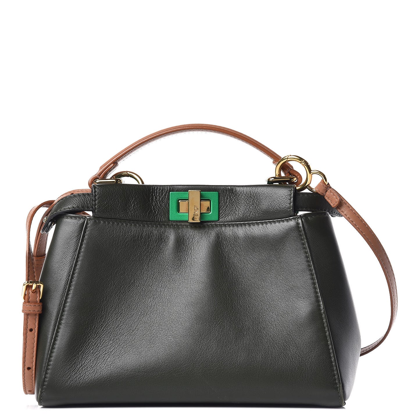 Nappa Colorblock Mini Peekaboo Iconic Satchel Oliva Vacchetta Powder Pink