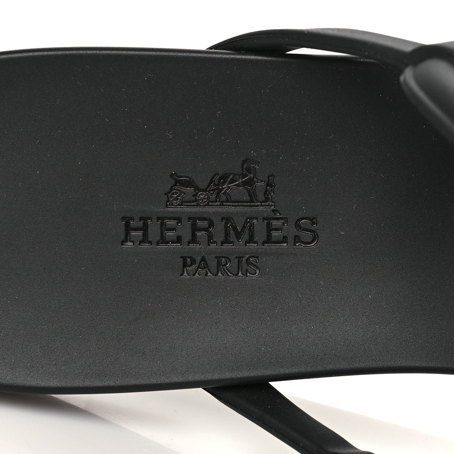 Hermes Rubber Womens Egerie Sandals 36 Black 7 of 8