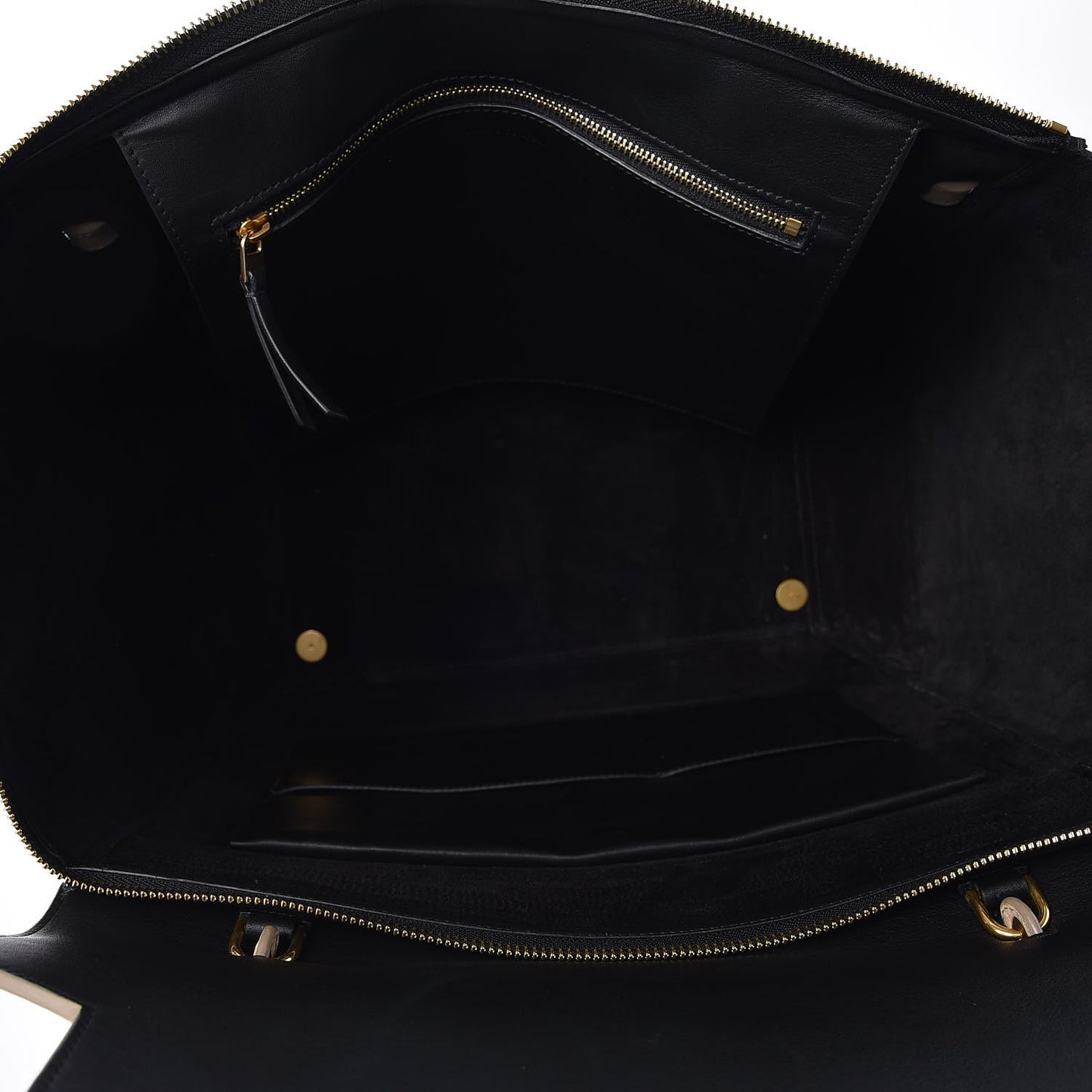 Smooth Calfskin Large Bi-Color Belt Bag Black