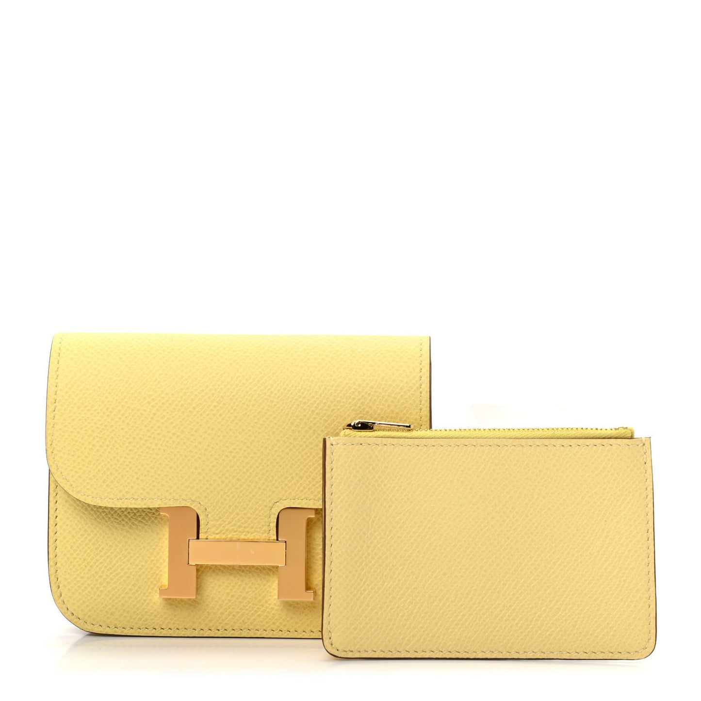 Epsom Constance Slim Wallet Jaune Poussin