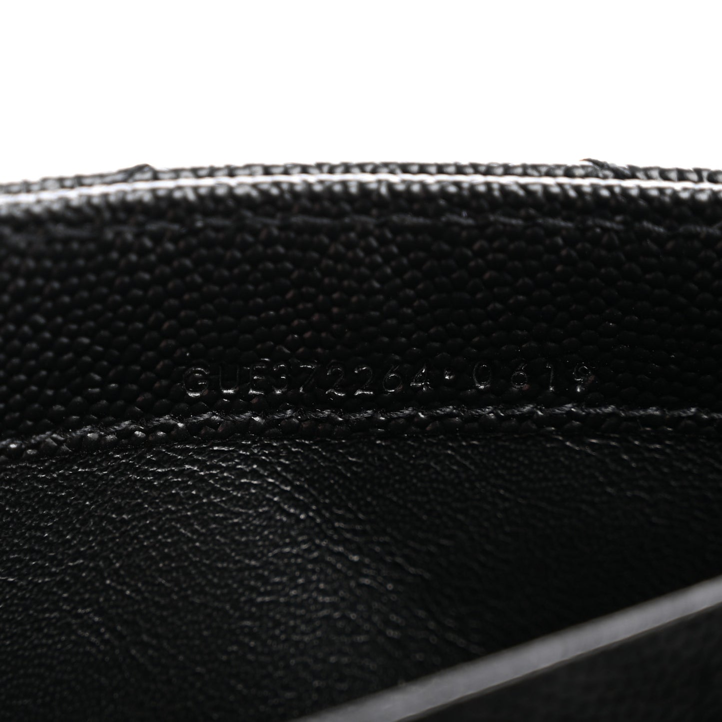Grain De Poudre Matelasse Chevron Monogram Flap Wallet Black