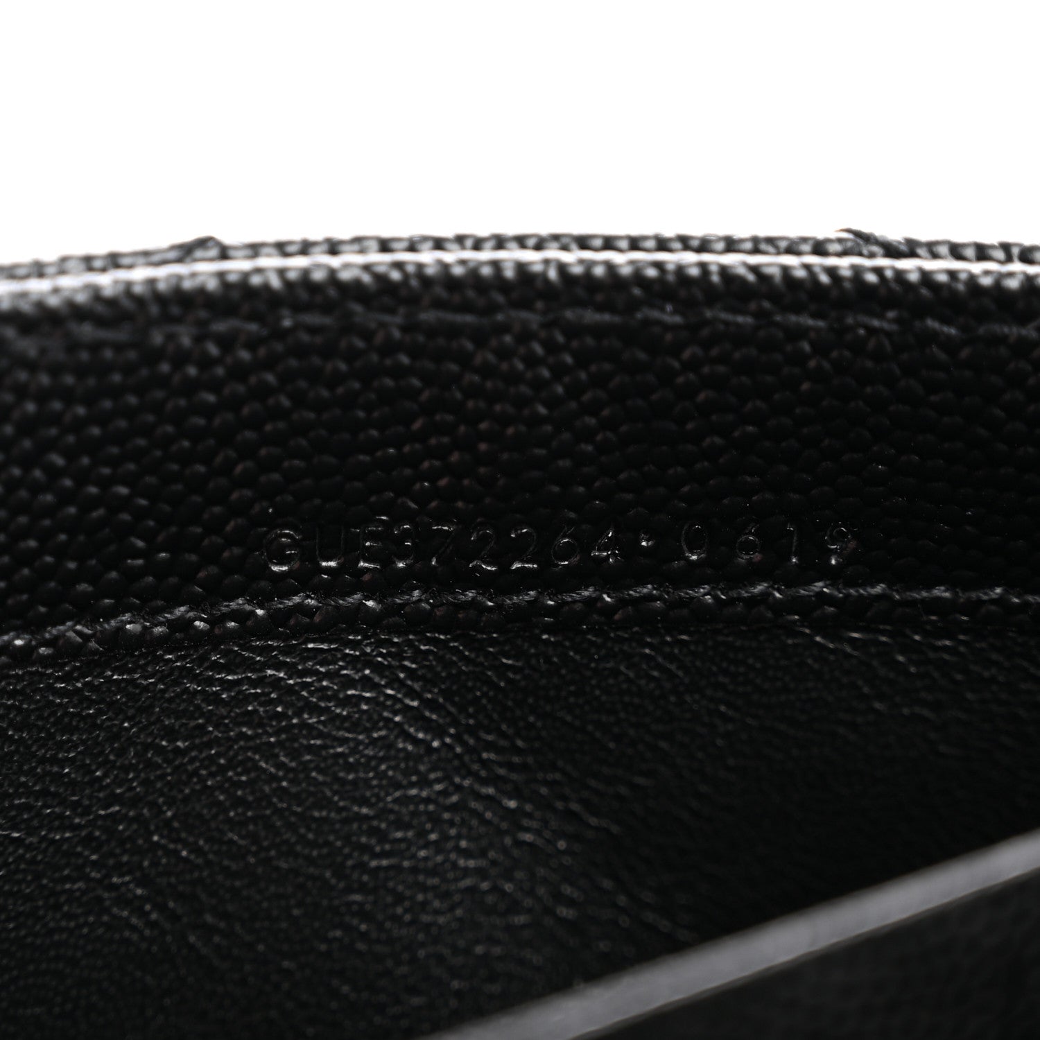Saint Laurent Grain De Poudre Matelasse Chevron Monogram Flap Wallet Black 7 of 8