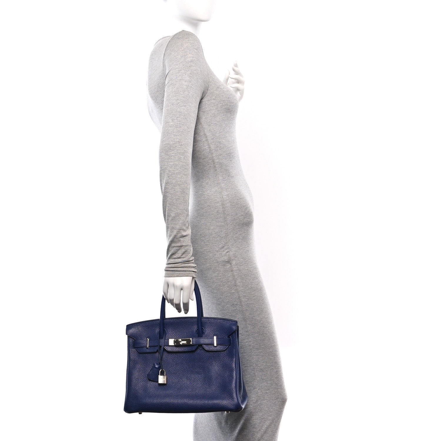 Hermes Taurillon Clemence Birkin 30 Bleu Encre 2 of 10