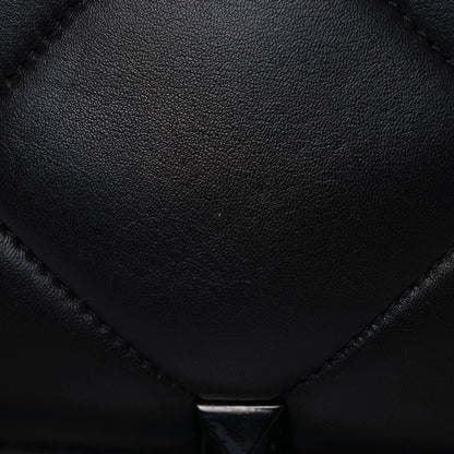 Valentino Garavani Nappa Monochrome Large Roman Stud Shoulder Bag Black 13 of 14